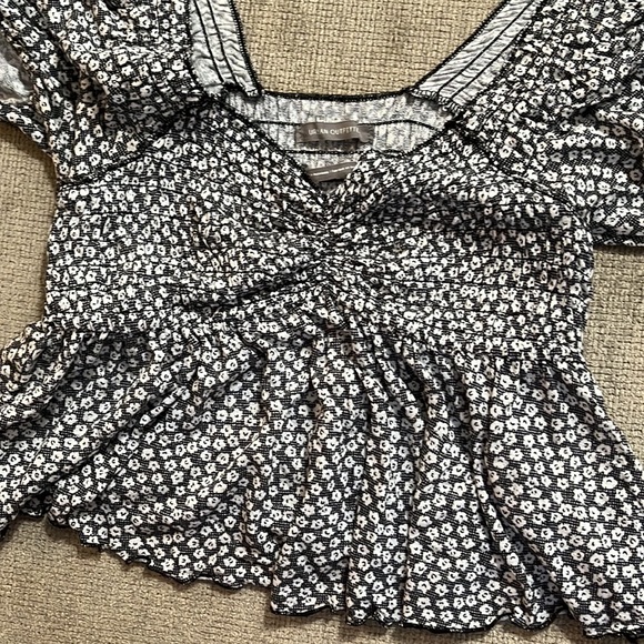 Urban Outfitters Cropped Floral Blouse - Picture 4 of 5